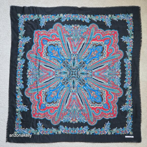 Luca Castelanni Accessories - Luca Castelanni Large Square Scarf Kaleidoscope Design